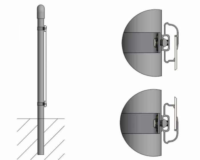 Bandenwerbe System für vorhandene Sportplatz Barriere