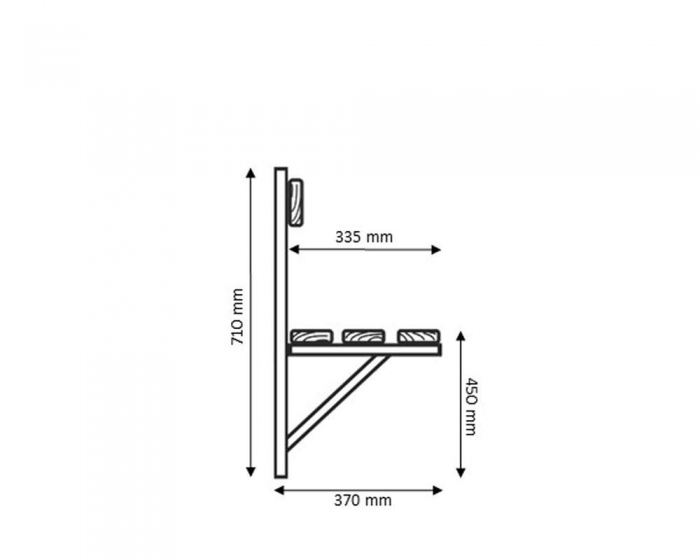 System Umkleidebank Wandmontage Sitzfläche Holz