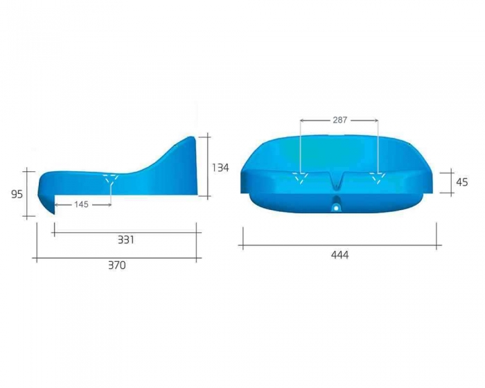 Tribünensitz Compact RAL 5015 blau